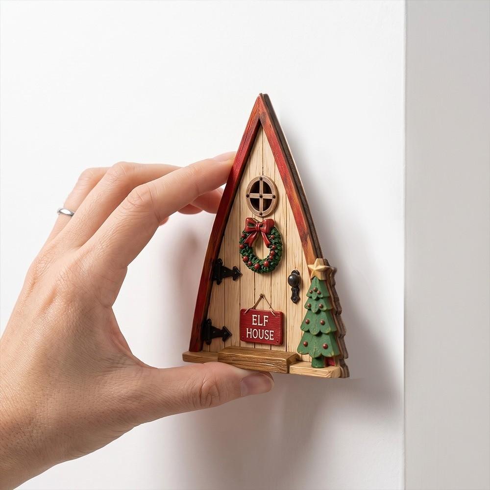 Mini Fairy Garden Gate Wooden Dollhouse Home Decorations Garden Tree Decor