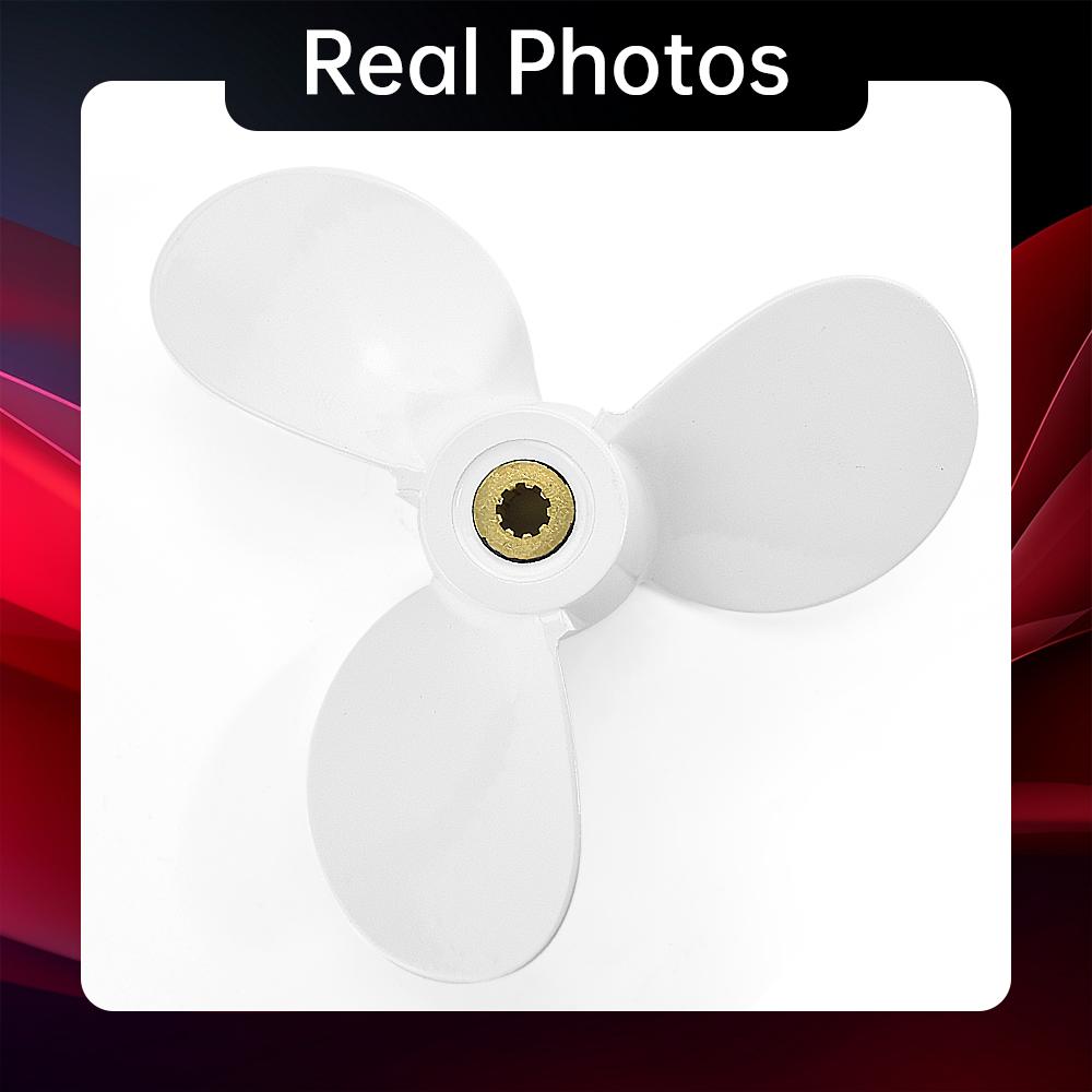 Подвесной гребной винт для Yamaha 4hp 6hp 7 1/2X8, лодочный мотор, винт из алюминиевого сплава, 3 лезвия, 9 шлицев, часть морского двигателя