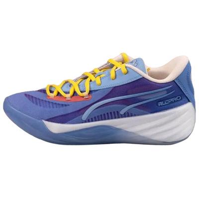 Basket4Ballers x PUMA All Pro Nitro Амортизация Поддержка Амортизация Поддержка Низкие Баскетбольные Кроссовки Унисекс Синий Белый 379916-01