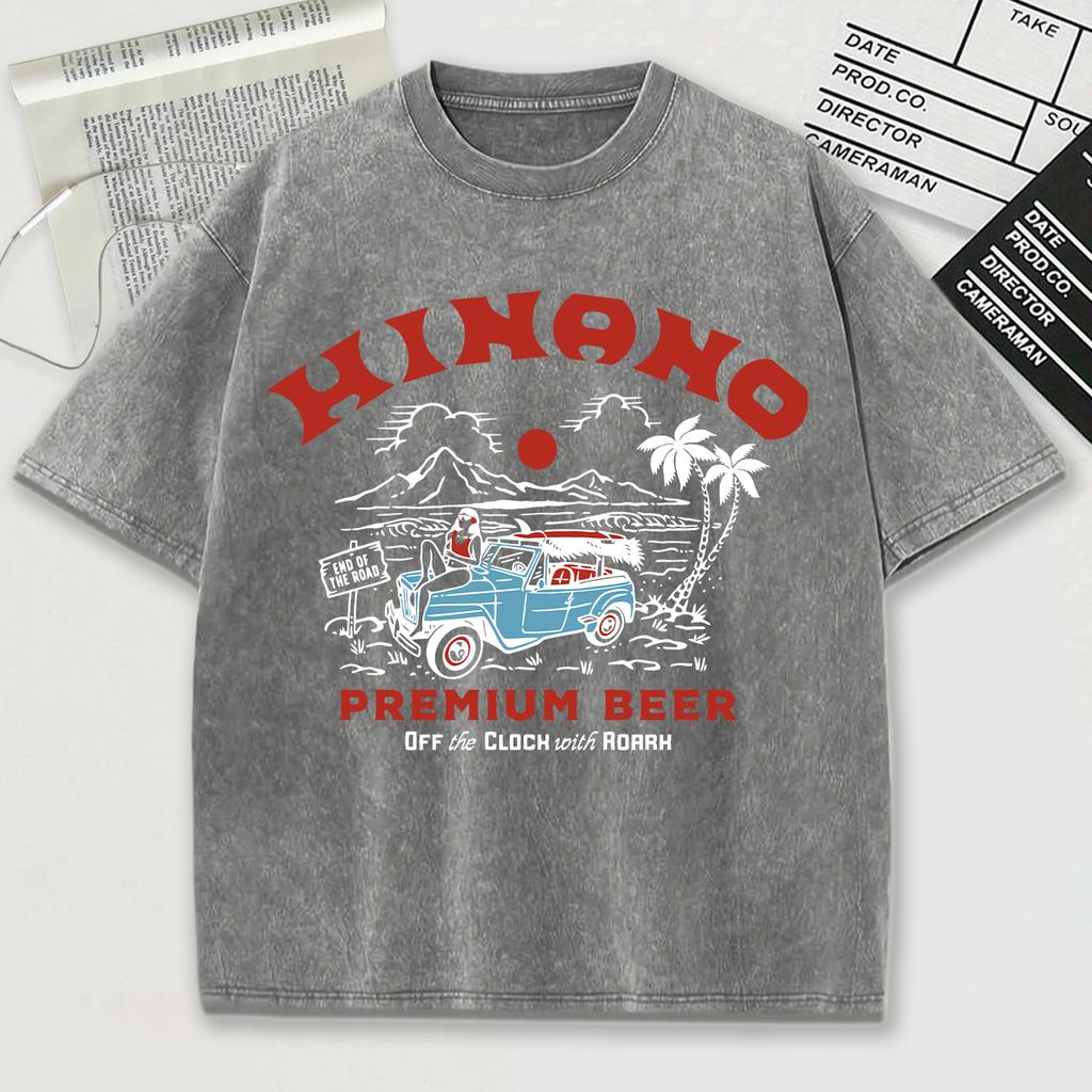 Премиальная футболка с принтом пива, с эффектом снежной стирки, мужская, летняя, удобная, выстиранная, повседневная, свободная, шорты, мягкая хлопковая одежда