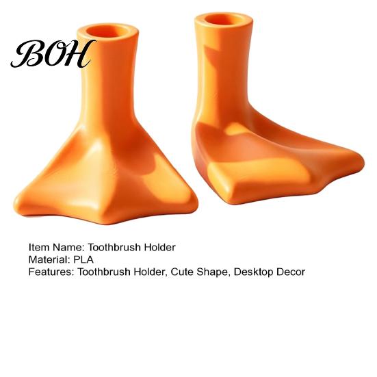 Space Saving Brush Holder 2PCS Cute Duck Foot Toothbrush Holder, Durable PLA Vertical Storage Pla Rack Stand, Stable Non-slip Organizer, for Bathroom