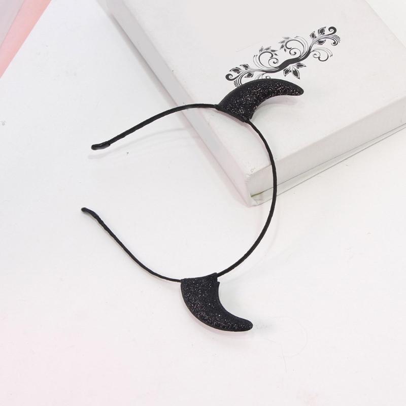 Dark Series Devil Horn Headband for Halloween Scary Hairhoop Party Headband Stage Show Hairband Cosplay Costume Headwear