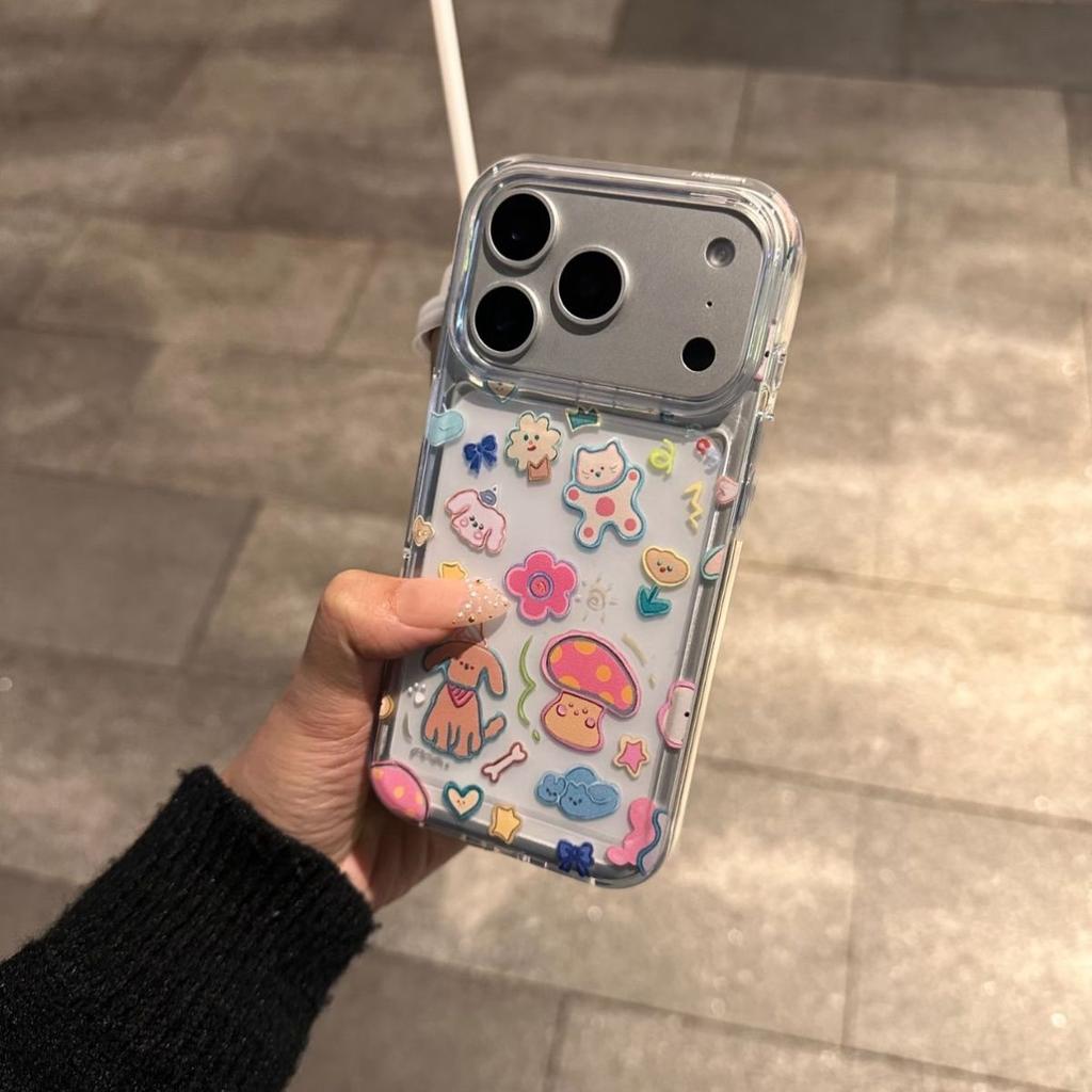 Очаровательные Животные Мультяшный Чехол Дофамин Для iPhone 17 Pro Max Air X XR XSMax 16 15 14 13 12 11 Мода Y2K Мягкая Задняя Крышка