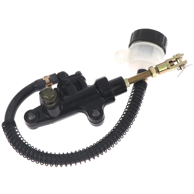 Universal Motorcycle Rear Foot Brake Pump One-line Hydraulic Master Oil Cylinder Durable for Scooter Dirt Bike Refit Upgrade