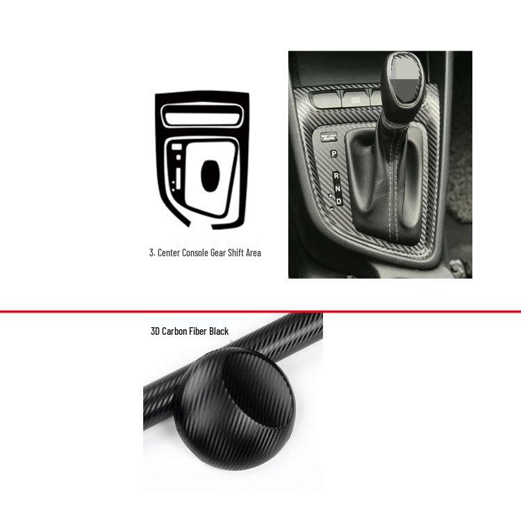 Наклейки на центральную консоль из углеродного волокна для Elantra 2017-2020 для улучшения интерьера