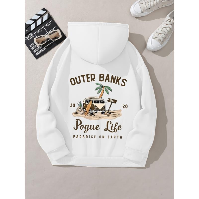 Женская повседневная толстовка Outer Banks Pogue Life с принтом букв и пляжной графикой, модная повседневная толстовка в стиле HipHop, Харадзюку, унисекс