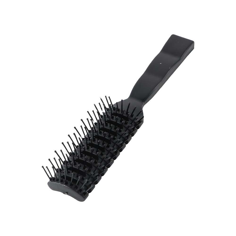 Black Anti-static Heat Comb Plastic Massage Ribs Hair Comb Detangling Vent Brush  Barber