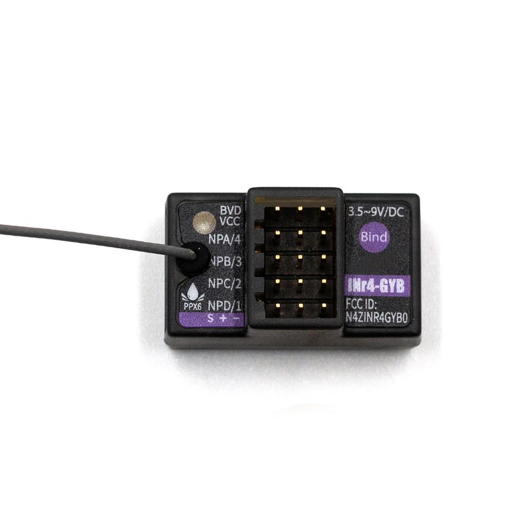 Flysky Remote Control Noble NB4 Gyro Receiver 4 Channels INr4 GYB, for Flysky NB4, Noble Lite, Noble Pro Radio