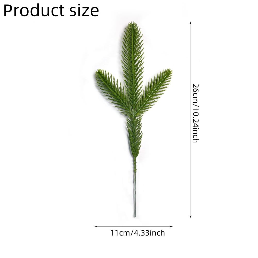 10 шт. Искусственные сосновые ветки, DIY аксессуары для рождественского венка и декора дома и сада