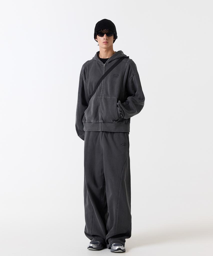 ODDSTUDIO Pigment Cover Stitch Pants - Charcol