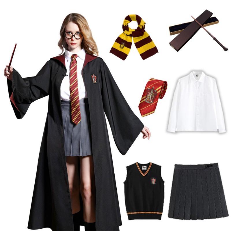 Harry Potter Hogwarts House Robe Halloween Cosplay Costume Adults Kids