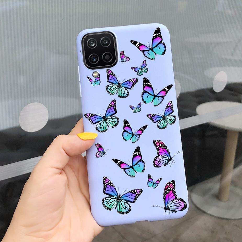 For Samsung Galaxy A12 Case M12 F12 Cue Candy Painted Cover Soft Silicone Phone Case For Samsung A12 M 12 GalaxyA12 Coque Bumper