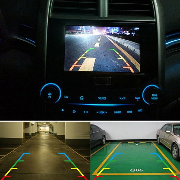 Автомобильный вид сзади, широкий угол обзора 170 °, передняя и задняя камера заднего вида, ночной вид сзади автомобиля, камера заднего вида с линейкой, камера резервного копирования для парковки