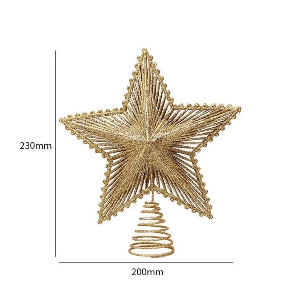 Shining Tree Topper Stars Five-pointed Star Christmas Tree Ornaments  New Year