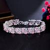 Exquisite Zircon Jewelry Micro-Inlaid Sapphire Flash Diamond Plated White Women'S Bracelet Direct Sales