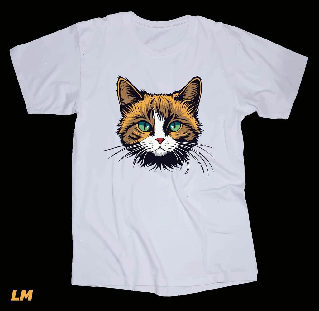 Лицо котенка Белая футболка