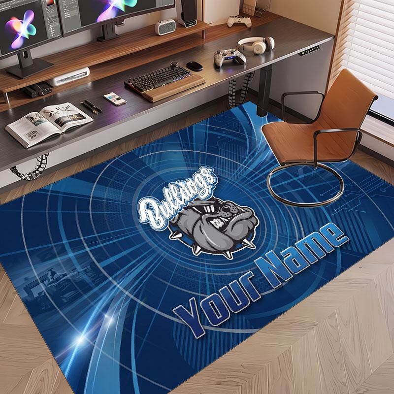 Custom Rug Canterbury-Bankstown Bulldogs Pattern Print Name Text Soft Non‑Slip Floor Carpet for Home Indoor Decoration