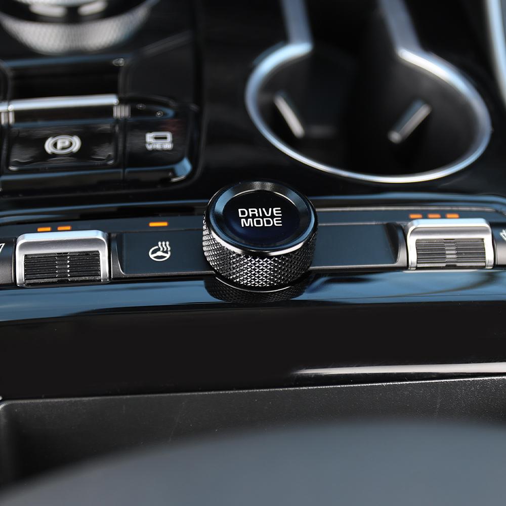 Black Aluminum Central Gear Shift Konb Trim Ring Cover For Kia K5 -2025 Interior Replacement Accessories