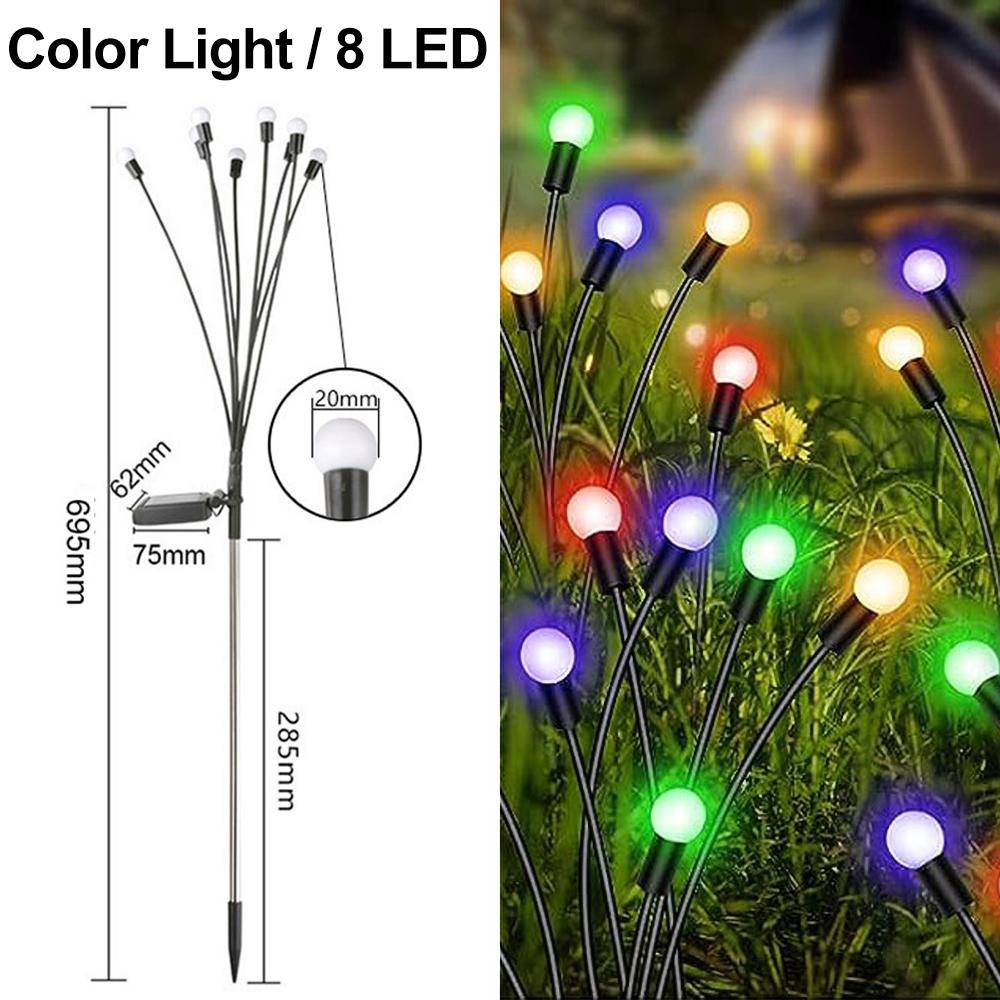 Солнечные светодиодные фонари, уличный светлячок, пейзажная лампа, украшение сада, водонепроницаемый домашний газон, фейерверк, Рождественская терраса, декор для балкона