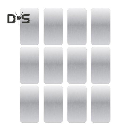 12/24 шт. Самоклеящиеся металлические пластины для магнитных креплений, прочные прямоугольные липкие металлические сменные полоски с самоклеящейся основой для магнитов