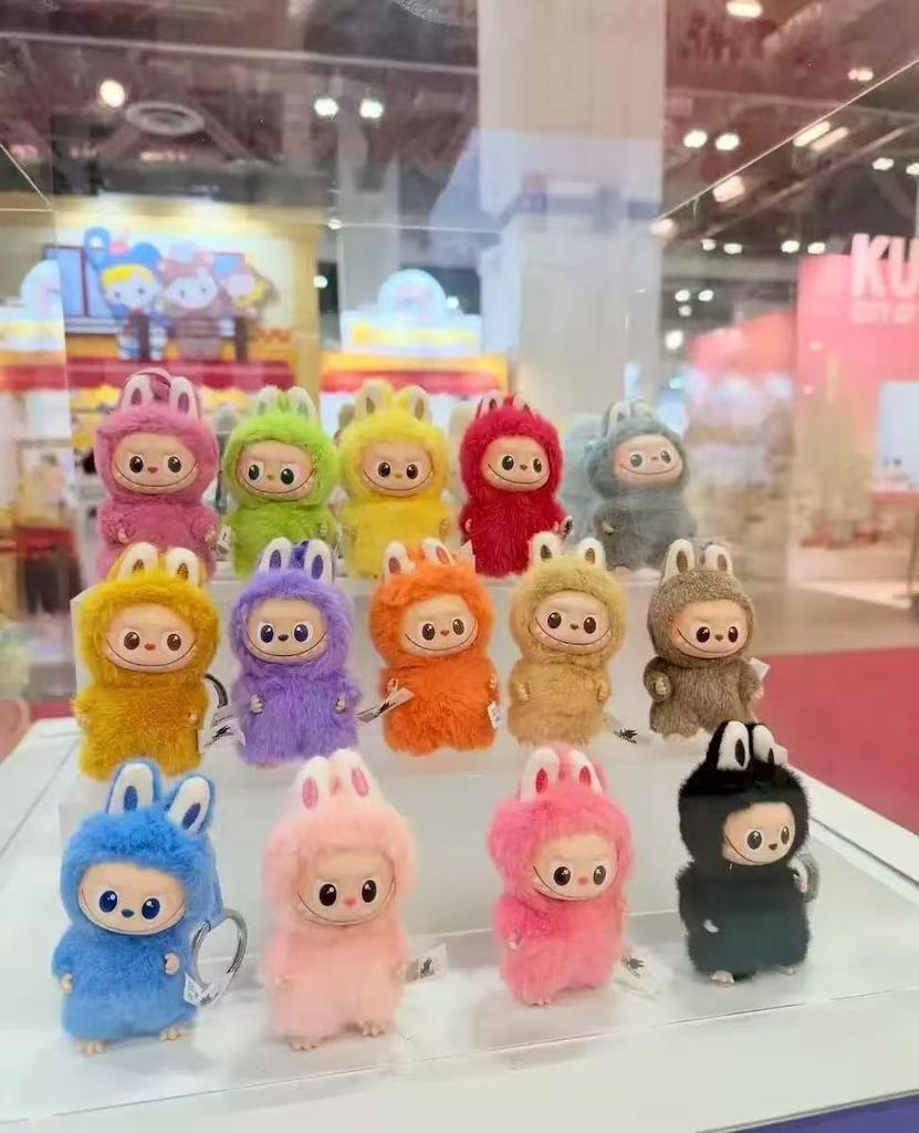 Трендовый мини-брелок в виде плюшевой куклы Labubu 4.0, игрушка-сюрприз в слепой коробке