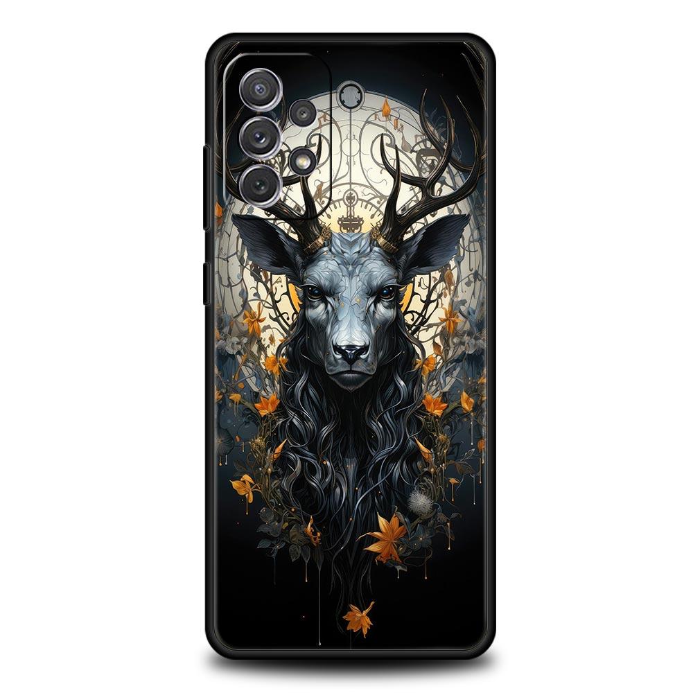 Deer Lichee Pattern Phone Case for Samsung Galaxy A55 A35 A17 A07 A15 A13 A25 A51 A71 A72 A73 A32 A52 A52S A41 5G Soft TPU Shell