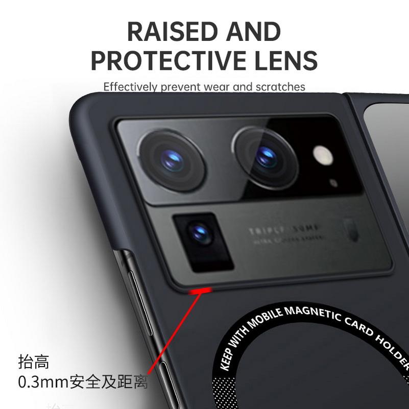 Ultra-thin Frameless Phone Case For Tecno Phantom V Fold2 Tecno V Fold Magsafe Magnetic Hard Cover