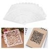 10Pcs Layering Stencils 14x12.8cm Reusable Hollow PET Painting Embossing Templates S137