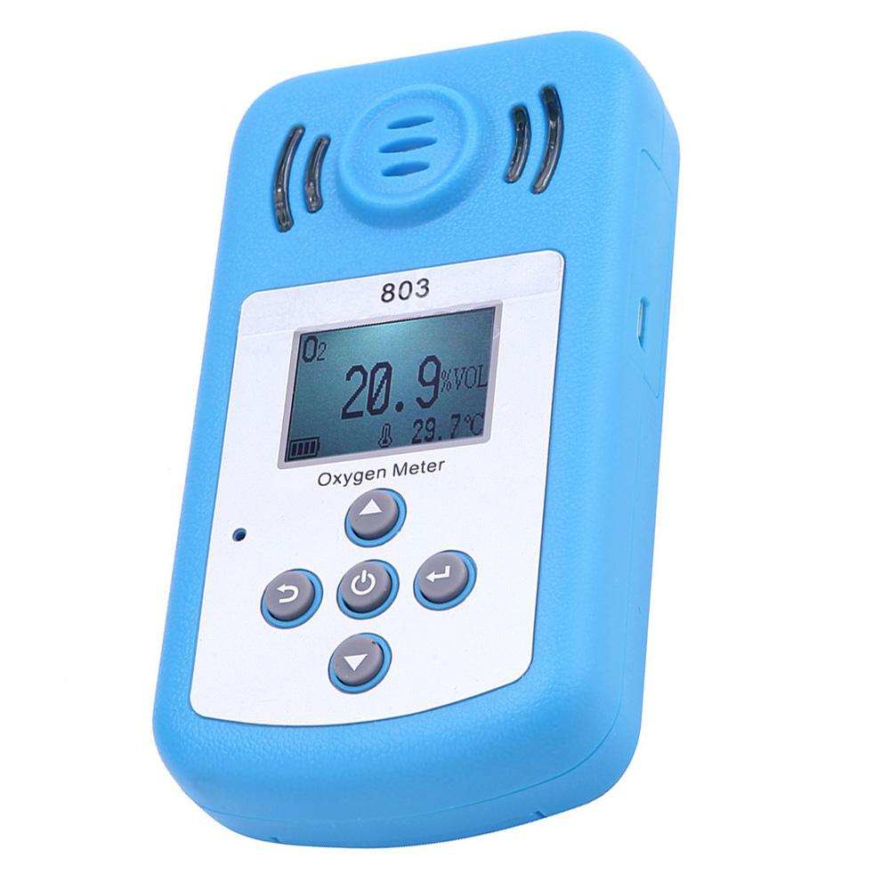 Oxygen Meter Portable Oxygen(O2) Concentration Detector with LCD Display and Sound light Alarm