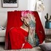 rapper LIL peep Throw Lightweight 240g Flannel Blanket Soft Skin-friendly for Summer Cooling