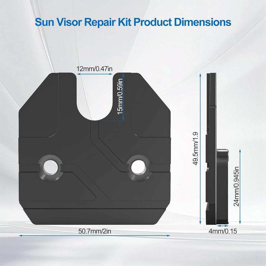 Sun Visor Repair Kit, 1 Pack, Compatible with Dodge Ram 1500 | Car Sun Visor Clip Repair Kit, compatible with 2019–2023 RAM 1500 models, fixes