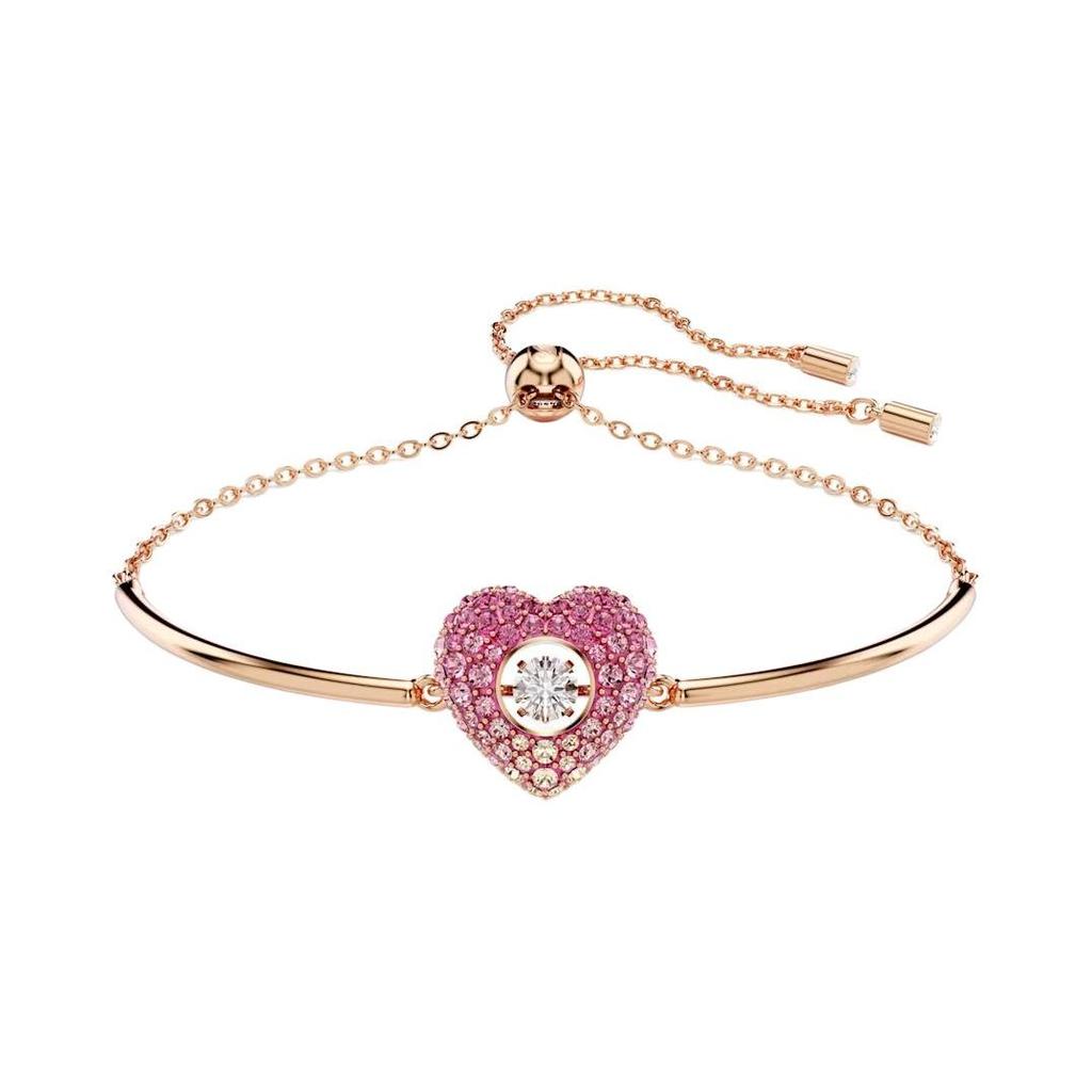 Swarovski Браслет-подвеска Idyllia Heart Crystal для женщин, розовое золото 5683581
