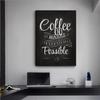 Настенное искусство, Ретро-плакат, декор, меловая доска, стиль, художественная картина на холсте, кофейня, настенная картина, кофе, забавная цитата, печать, кафе