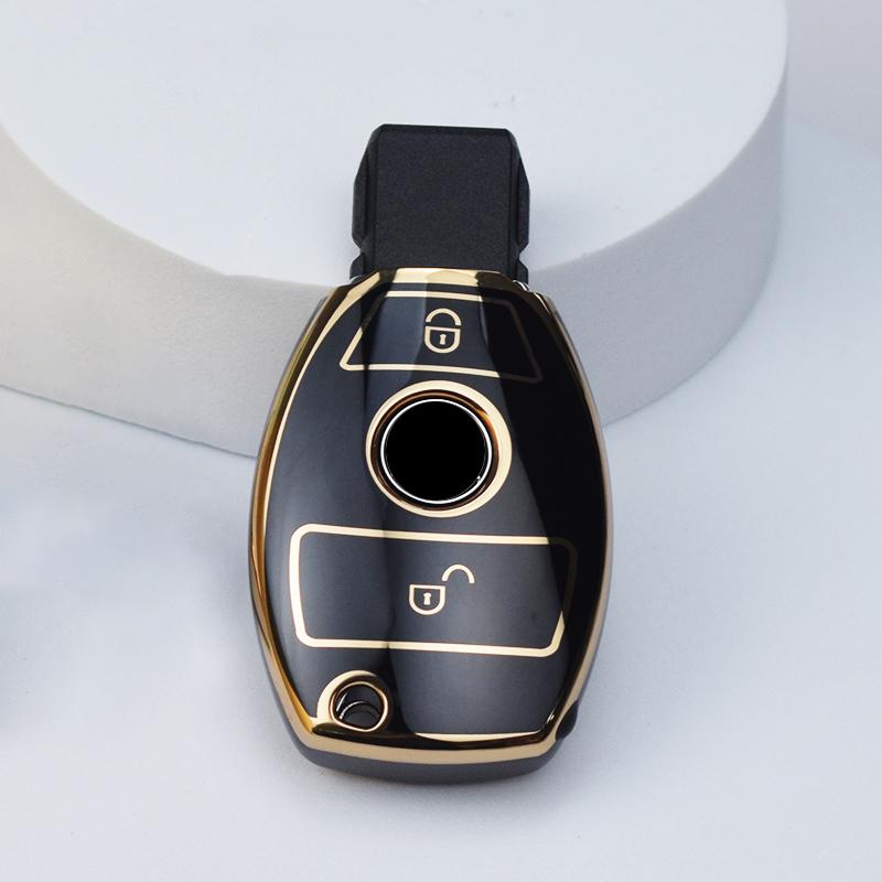 For Mercedes Benz A B R G Class GLK GLA GLC GLR W204 W210 W176 W202 W463 Soft TPU Car Remote Key Case Cover Shell Fob