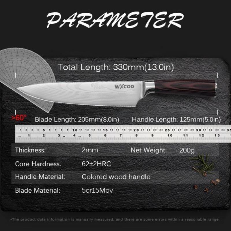 Stainless Steel Kitchen Knife, Forged Boning Knife Professional Chef Knife Handmade Meat Cleaver Butcher Knife