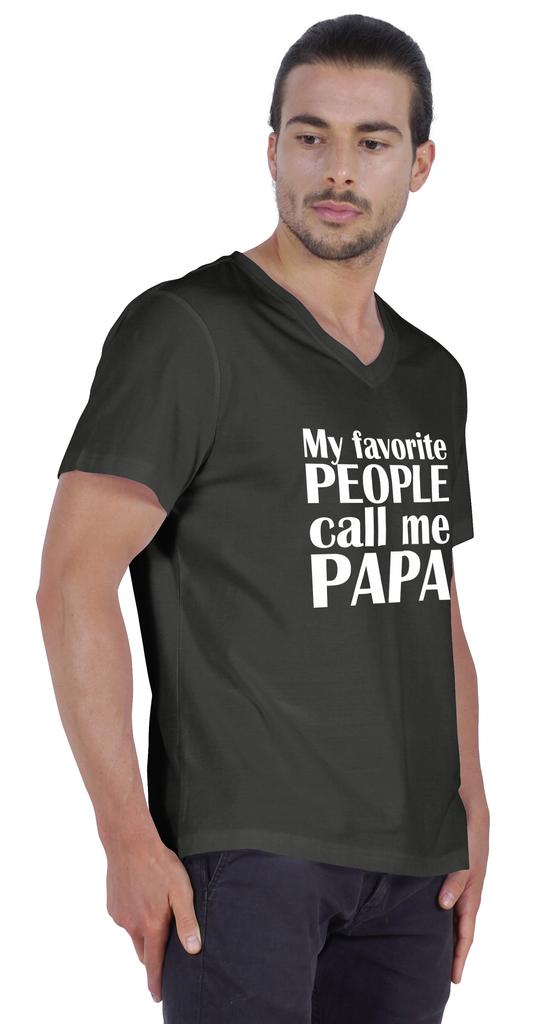 Inkmeso Мужская футболка Мои любимые люди называют меня папой Футболка с надписью «Письмо» в подарок папе Футболка для гордого папы и