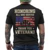 Honoring All Who Served Thank You Veterans Day Military Proud Family ON BACK Tee