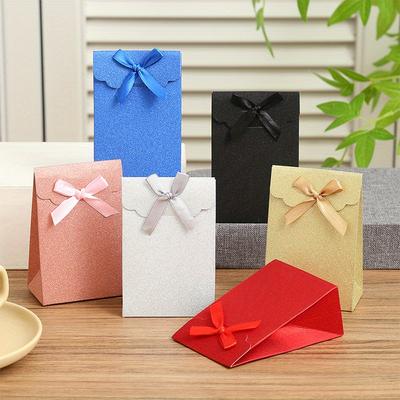 12 шт. Флип-пакеты из белого картона, подарочные упаковочные пакеты в виде конфет, пакеты для упаковки десертов в форме банта, пакеты для конфет