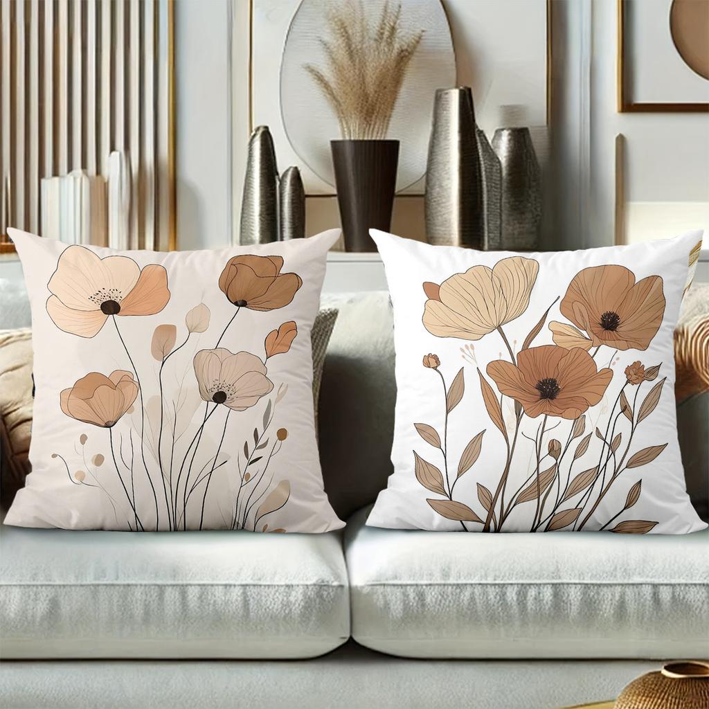 Декоративные подушки с цветочным узором для домашнего декора. Наволочка из полиэстера, декоративная подушка-чехол для дивана. Подушка для изголовья кровати