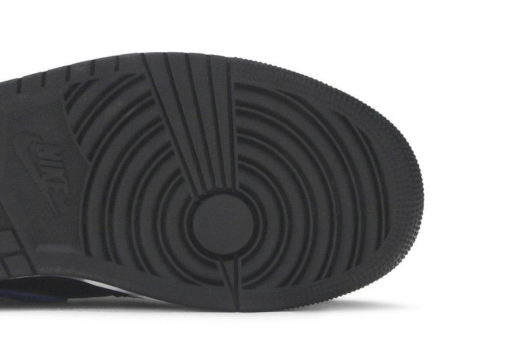 Men's Sneakers Nike Jordan 1 Mid Hyper Royal Tumbled Leather Black/Hyper Royal-White