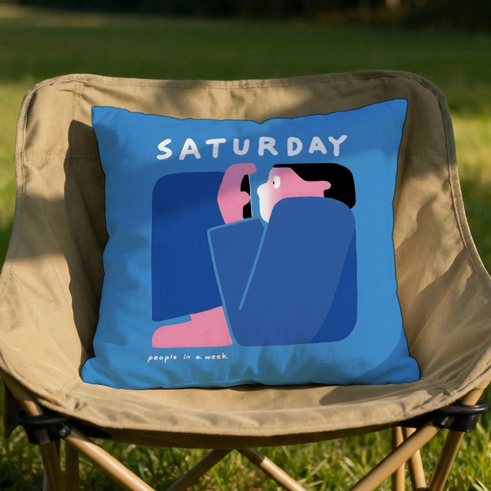 People Living in a Frame Cushion Cover Soft Reversible Durable Pillow Cover MultiScene Use for Home Car Daily Comfort