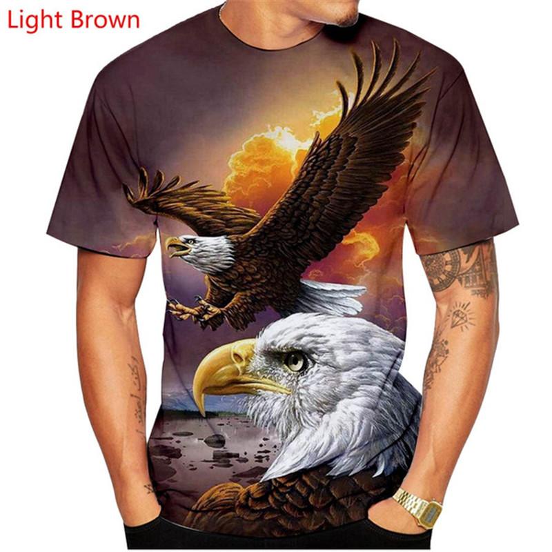 Night Eagle T-shirt 3d Print T Shirt Summer Men's Oversized Short Sleeve Tops Tees Men's Designer Clothing