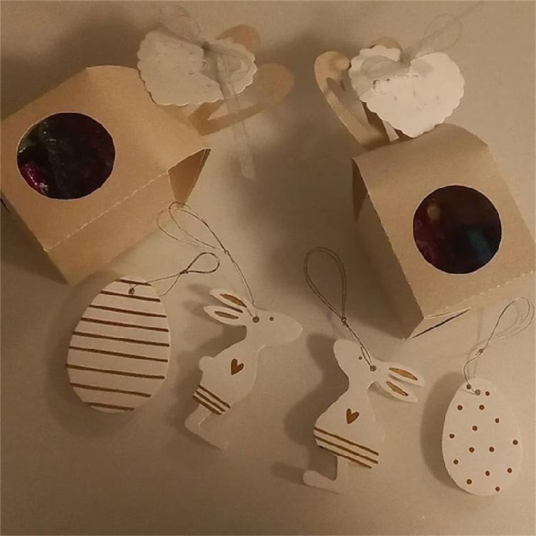 Коробка с ушками кролика Вырубные штампы Трафареты для скрапбукинга Шаблоны для вырубки из углеродистой стали для изготовления открыток Декорация упаковки