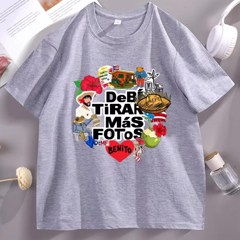 DTMF Collage Bad Bunny T Shirt Men Women Benito Bowl Tshirt Debi Tirar Mas Fotos Frog Nuevayol TShirt Mens Designer Clothes Top