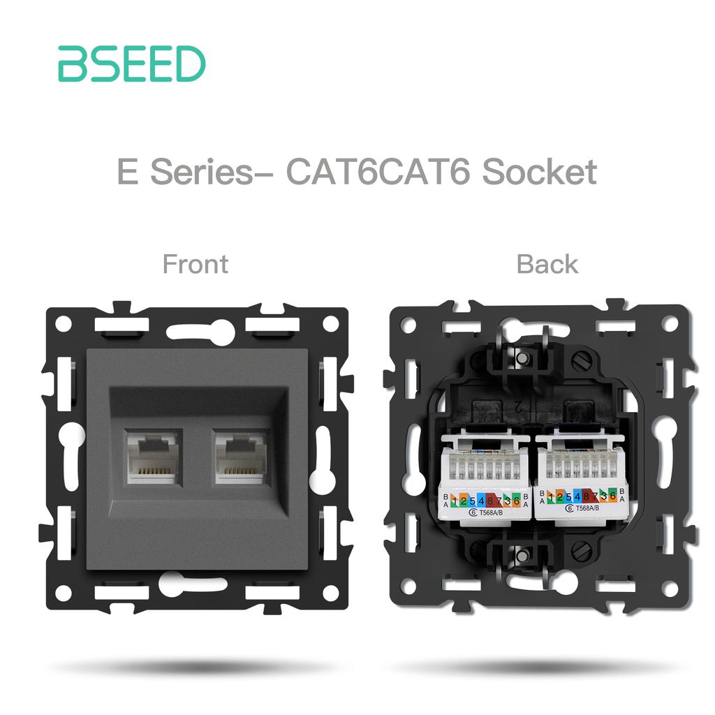 BSEED Переключатель Модули DIY Умный выключатель Световой Выключатель Детали Белая Стеклянная Рамка DIY Комбинация Настенные Розетки USB Зарядка Кнопка Серия E