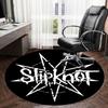 1 шт. Ковер круглый с логотипом группы Slipknot, Музыкальный, Металл, Изготовлен из полиэстера, Идеально подходит для украшения офисных кресел, гостиных, fplt130