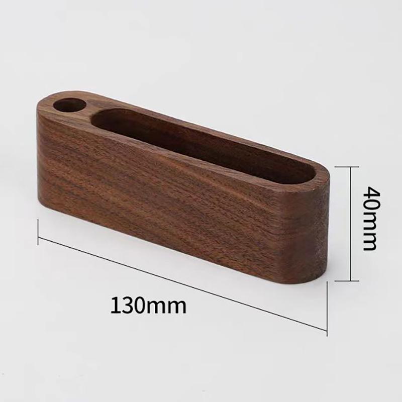 1pc Wooden Business Card Holder Organizer Office Desk Name Card Display Stand With Pen Slot Memo Pad Cards Stand Card Holder