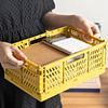 Storage Basket Folding Large Capacity Load Bearing Collapsible Plastic Storage Crate Box for Kitchen