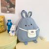 Милый рюкзак с девочкой-кроликом, сумка для ученика средней школы, студента колледжа, школьная сумка для занятий, холщовая сумка большой вместимости через плечо