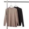 Autumn and Winter New Solid Color Simple Round Neck Imitation Cashmere Sweater Men's Loose Casual Warm Top Women